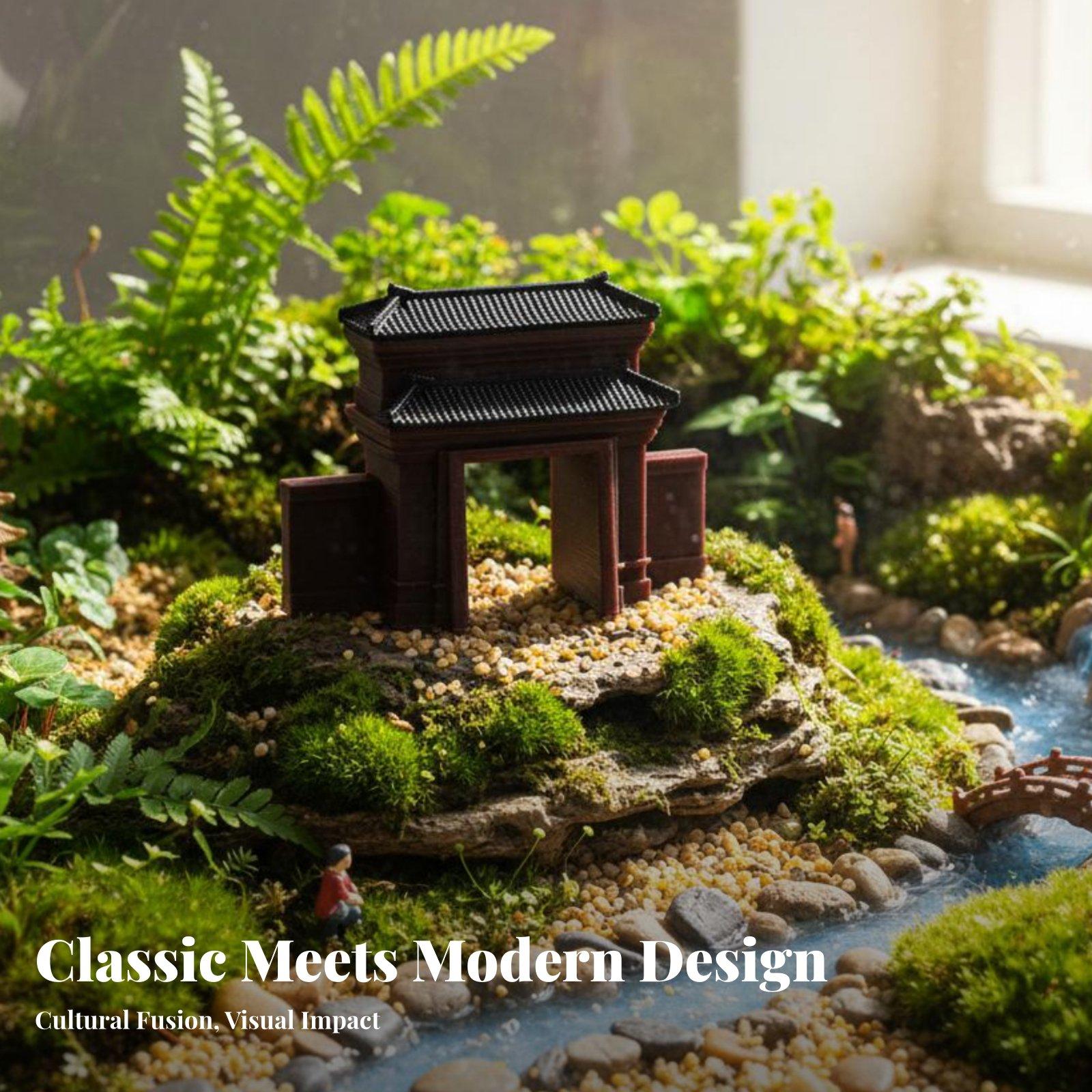 Handgemaakt hars huisje voor b - Bonsai Garden For Desk recensie en prijs